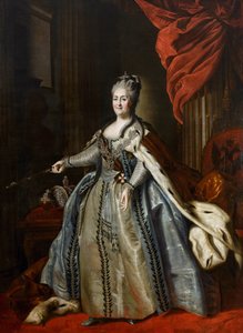 İmparatoriçe Catherine II (1729-1796) portresi Rokotov, Fyodor Stepanovich (1735-1808). Tuval üzerine yağlı boya, 18. Yüzyılın İkinci Yarısı, Devlet A. Radishchev Sanat Müzesi, Saratov by Fyodor Stepanovich Rotokov