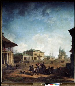 Vue de la ville de Nikolaev (Nikolayev) en Ukrayna (Nikolayev Kasabasının Görünümü). Peinture de Fyodor Yakovlevich Alexeev (1753-1824)