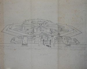 585 mahkum için hücresel hapishane tasarımı by G.A. Blouet