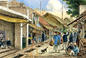Bir Annamite köyündeki zanaatkarlar, 1900 dolayları (resim)