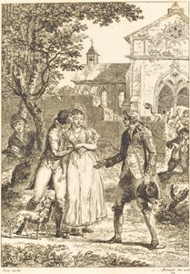 Öpücük geri döndü: Öpücük hazır by G. Mallesteste after Jacques Louis François Touzé