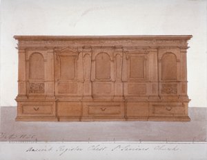 Southwark Katedrali'nden antik kayıt sandığı, Londra, 1825 by G Yates