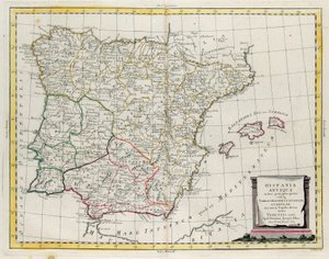 Antik İspanya, Terraconensis, Lusitania ve Baetica olmak üzere üç ayrı bölgeye ayrılmıştır ve ayrıca halklara bölünmüştür.