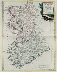 Munster ve Connaught eyaletlerinin G. Zuliani tarafından gravürü yapılan İrlanda Krallığı, Antonio Zatta tarafından 1778'de Venedik'te yayınlanan Atlas Novissimo'nun I. Cildindendir, Özel Koleksiyon by G. Zuliani