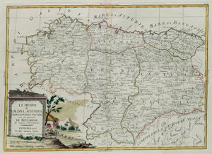 Galiçya Krallıkları, Asturies, Leon, Castilla Vieja Biscallia Konseyi ile, G. Zuliani tarafından Venedik