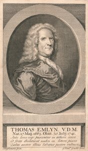 "Thomas Emlyn, VDM", 1742. by G van der Gucht