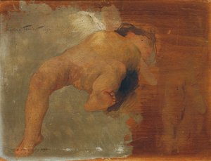 uzanmış putto by Gabriel Ferrier