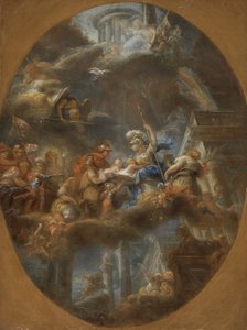 Asalet Rus İmparatorluk Çocuklarını Minerva'ya Sunuyor, c.1795 (tuval üzerine yağlı boya) by Gabriel Francois Doyen