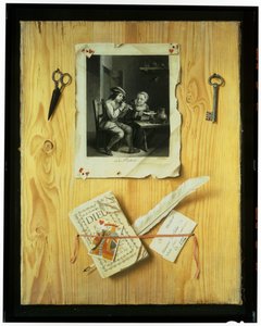 Trompe I'Oeil Natürmort by Gabriel Gresly