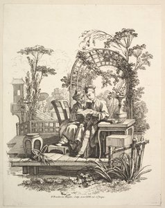 Erkek ve Kadın Okuma, ca. 1742.