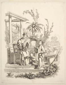 Tuvalet, yaklaşık 1742. by Gabriel Huquier
