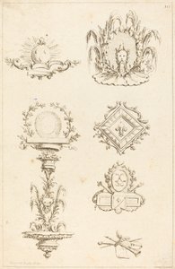 Kuyruk Parçaları için Tasarımlar: pl. 10 by Gabriel Huquier after Claude Gillot