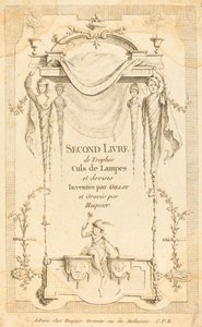 Lambaların Uçları ve Para Kupaları İkinci Kitabı: Başlık Sayfası by Gabriel Huquier after Claude Gillot