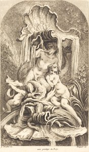 Triton ve Perisi by Gabriel Huquier after François Boucher