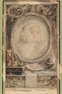 Yarasalı Alegorik Çerçeve by Gabriel Jacques de Saint Aubin