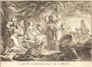 Lavan tanrılarını arıyor by Gabriel Jacques de Saint Aubin