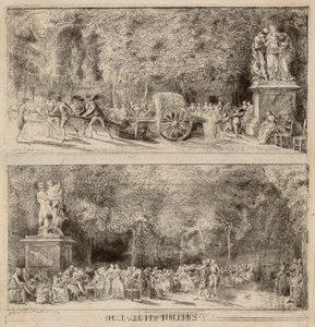 Tuileries'den Manzaralar: Sandalyeler ve Su Arabası