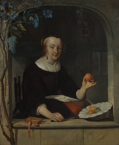 Pencere Önünde Oturan Bir Kadın, 1660