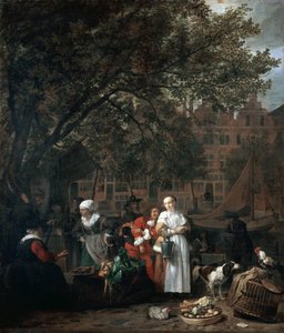 Amsterdam Bitki Pazarı by Gabriel Metsu