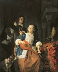 Cittern Oyuncu by Gabriel Metsu