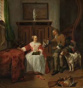 Avcının Hediyesi, c.1658-61 by Gabriel Metsu