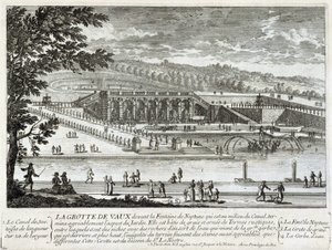 Vaux Le Vicomte (Vaux-Le-Vicomte) mağarasının görünümü - Perelle tarafından, 17. yüzyılın sonlarında by Gabriel Perelle