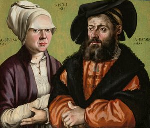 Evli bir çiftin ikili portresi, yarım boy by Gabriel Zehender