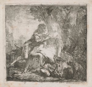 iki aşık by Gabriel de Saint Aubin