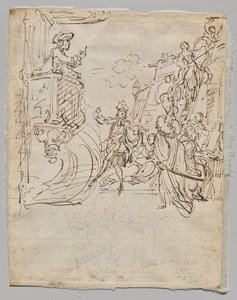 İç Giyim Butiği ve Sohbet (verso) by Gabriel de Saint Aubin
