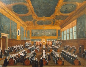 Pregadi Konseyi, Gabriel Bella (1730-1799), tuval üzerine yağlıboya, 96x149 cm by Gabriele Bella