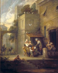 Hayırseverlik Sıkıntıyı Gideriyor (tuval üzerine yağlıboya) by Gainsborough Dupont