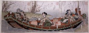 Sendai Grubu Üçlü Parçası: Shu Krallığının Üç Kahramanı, c.1818-30 (tahta baskı)