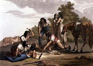 Paraguay İspanyol Çobanları (renkli taş) by Gallo Gallina