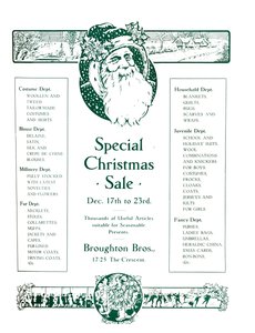 Broughton Bros. Reklamı - Özel Noel İndirimi, 1917 by Garratt and Atkinson