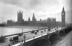 Parlamento Binası ve Westminster Köprüsü, 1919 by Garratt and Atkinson