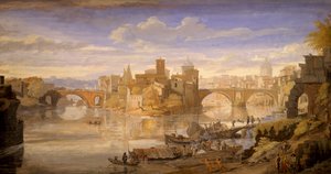 Tiber Adası, Gaspar van Wittel tarafından (1652-1736 dolaylarında)