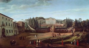 Villa Aldobrandini (tuval üzerine yağlı boya) by Gaspar van Wittel
