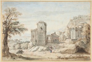 Harabeler ve Tapınak ile Manzara, 1716 by Gaspar van Wittel
