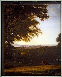 İtalyan Pastoral Manzarası, detay, tarihsiz by Gaspard Poussin Dughet
