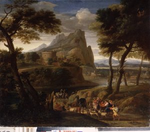 Gaspard Dughet (1615-1675) 17. Yüzyıl Devlet Açık Hava Müzesi Gatchina Sarayı, Saint Petersburg by Gaspard Poussin Dughet