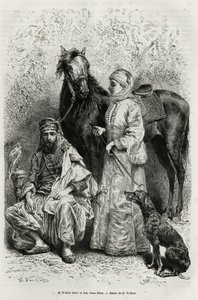 Bay Wilfrid Blunt (1840-1922), şair ve yazar ve eşi Leydi Anna Blunt