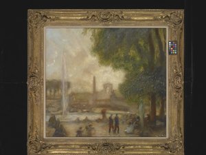 Tuileries'deki Havuz (tuval üzerine yağlıboya)