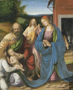Doğuş ve Son Akşam Yemeği Detayı, Poliptik, 1511 (3704244 detayı) by Gaudenzio Ferrari