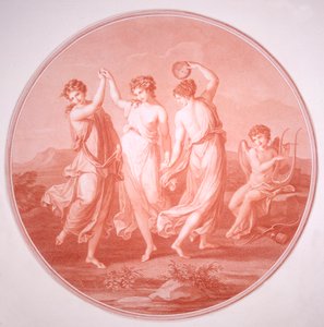 'Üç Güzeller ve Aşk Tanrısı', c1775-c1792. by Gavrila Ivanovitch Scorodomoff