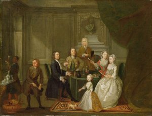 Grup Portresi, Muhtemelen Raikes Ailesinden, c.1730-32 (tuval üzerine yağlı boya)