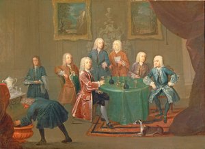 Clarke Kardeşler, Şarap İçen Diğer Beylerle, c.1730-35