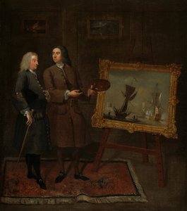 Thomas Walker ve Peter Monamy, c. 1735. by Gawen Hamilton