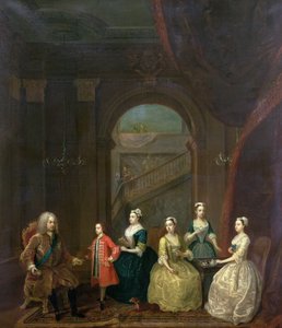 Thomas Wentworth, (1672-1739) Strafford Kontu ve ailesi, c.1732