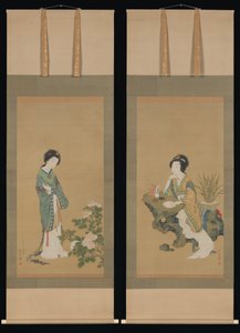 Orkide ile Yanji ve Şakayık ile Yang Guifei, 1785. by Genki