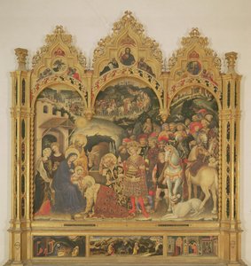 Magi sunağının hayranlığı, 1423 (panelde tempera) by Gentile da Fabriano
